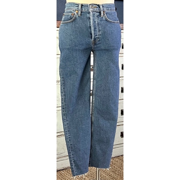 Redone Re/Done 90’s High Rise Ankle Crop Jeans 26 - Picture 1 of 14